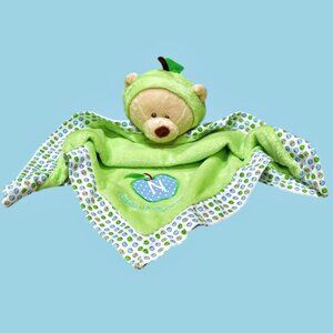 Baby Ganz Green Apple of My Eye Lovey Mini Security Blanket Personalized "N"